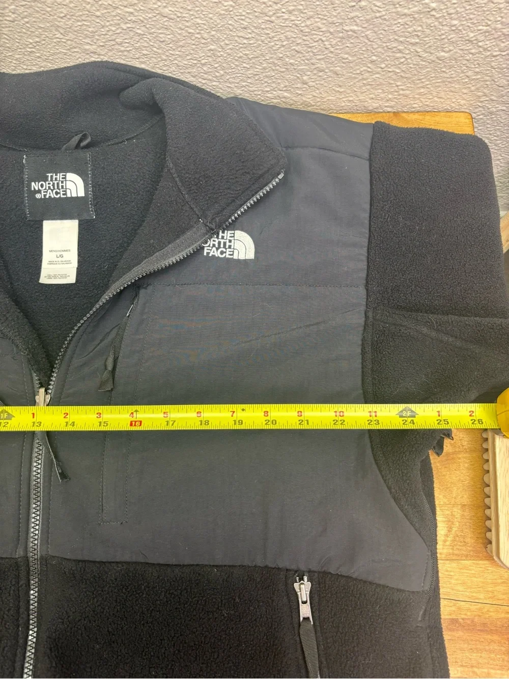 The North Face Denali Fleece Jacket Mens Large Black Polartec Zip Full A193
